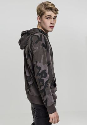 Camo-hættetrøje med høj hals