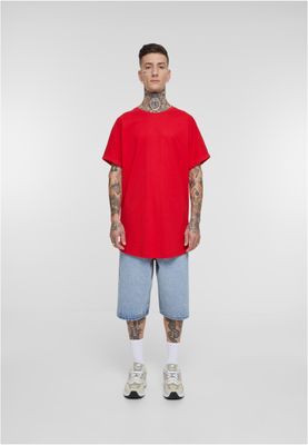 Long Shaped Turnup Tee Cityred