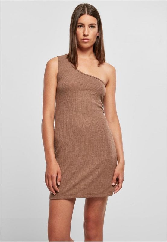 Ladies Rib One Shoulder Dress