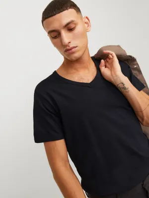 V-ringad T-shirt herr