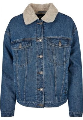 Ladies Oversized Sherpa Denim Jacket