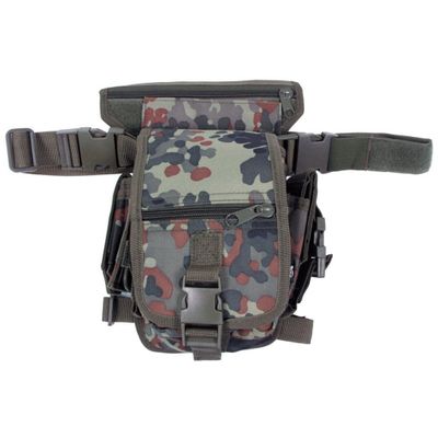 Hip bag with leg and belt fixation