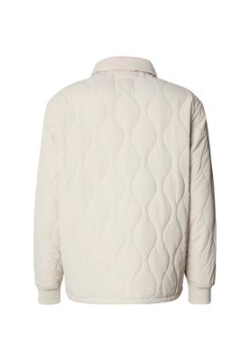 Kvadratiskt mönster Quilted Overshirt Jacka för herr – molnfärg