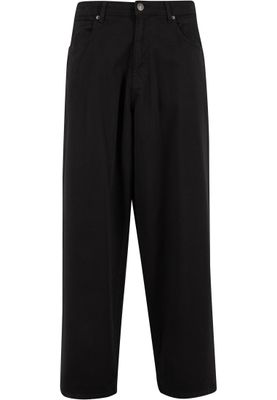 Tapered Twill Baggy Pants för män av bomullsblandning