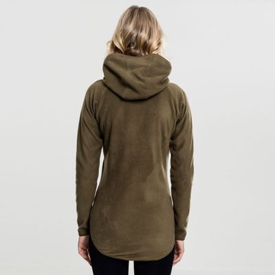 Fleece jacket lady with hood