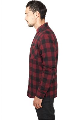 Flanellskjorta Rutig Svart/Burgundy