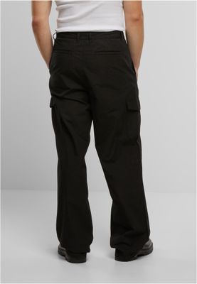 Byxor för herr med wide Pleated Cargo Pants regular – svart