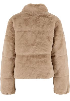 Faux Fur Pufferjacka för dam – Wetsand