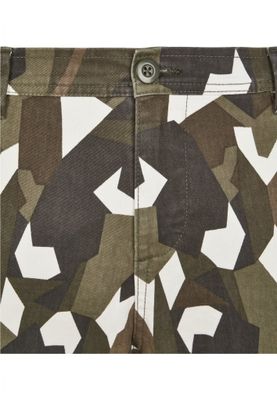 Geometric camo cargo pants