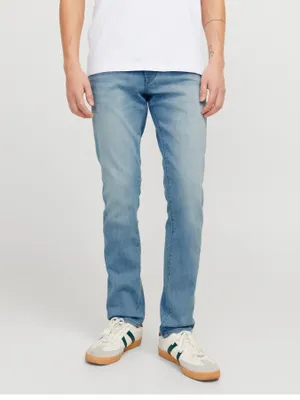 Ljusa stentvättade jeans slim fit - GLENN