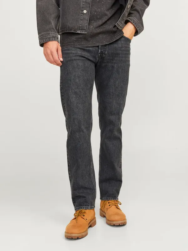 Svarta relaxed fit jeans herr - CHRIS