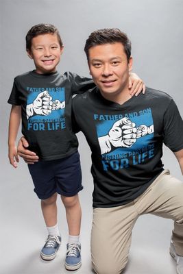 Father and son fishing partners T-shirt