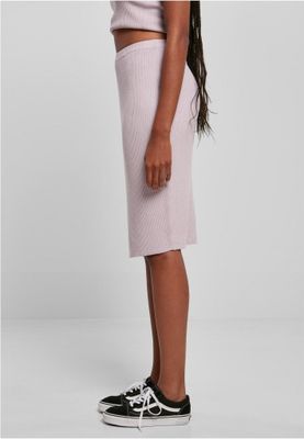 Ladies Rib Knit Midi Skirt