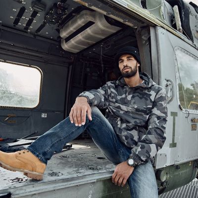 Wind jacket unlined camouflage