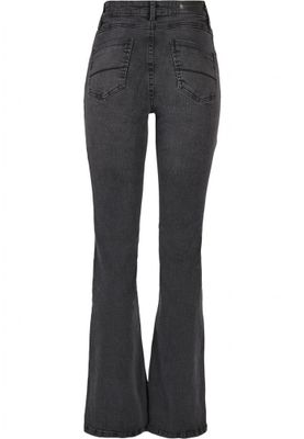 Jeans med bredde forneden og med høj talje