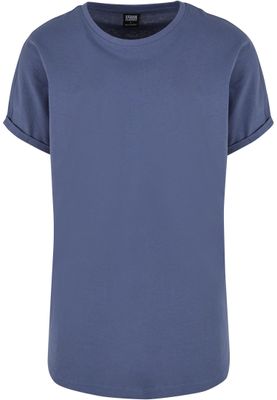 Long Shaped Turnup Tee Vintage Blue