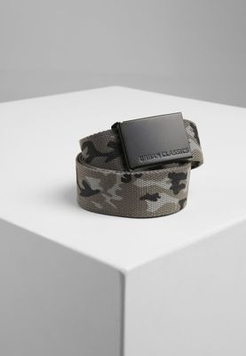 Camouflage farvet lærredbælte