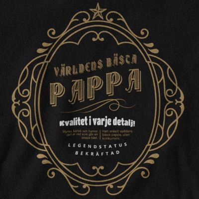 Världens bästa pappa - Whiskey logo - T-shirt