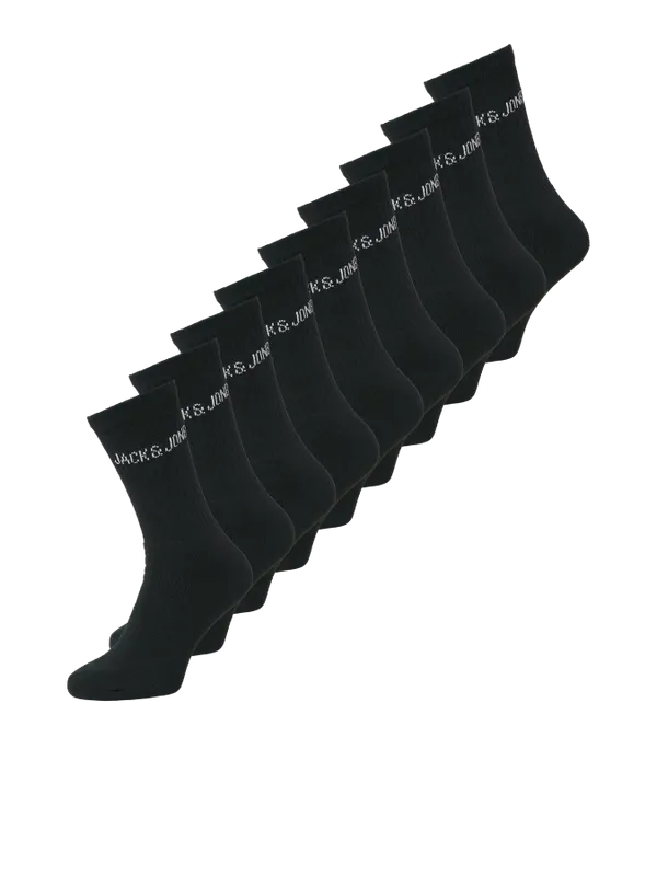 Svarta tennisstrumpor 9-pack herr