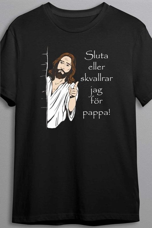 Jesus skvallrar för pappa - T-shirt