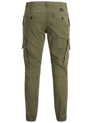 Olive cargo pants with cuffs