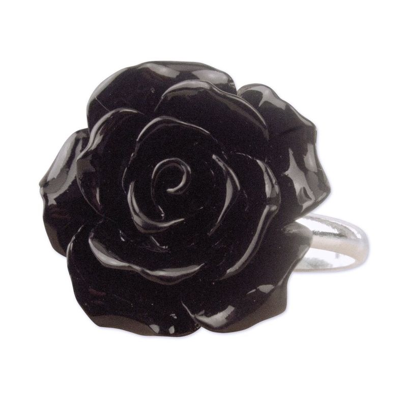 Black Rose sølvring