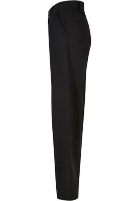 Mixed linen trousers with high waist for women