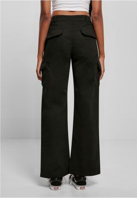 Ladies High Waist Straight Cargo Pants