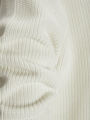 Women's knitted white sweater