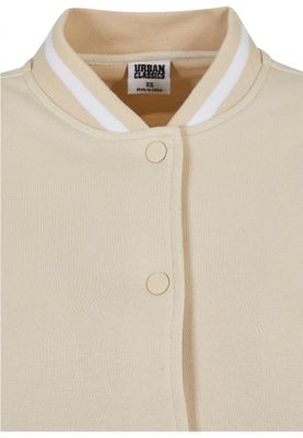 Oversized Two-Tone College Terry Jacket for Women