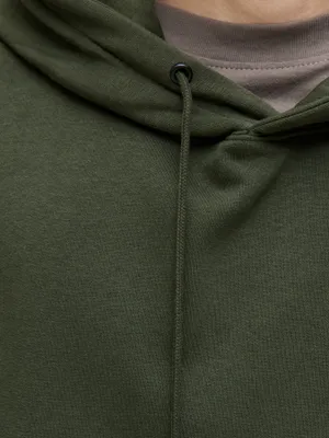 Avslappnad Hoodie med Känguruficka