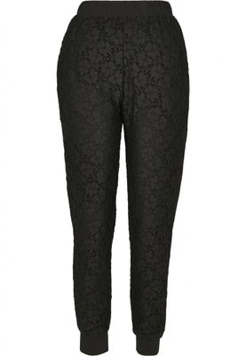 Sort joggebuk med blondedame