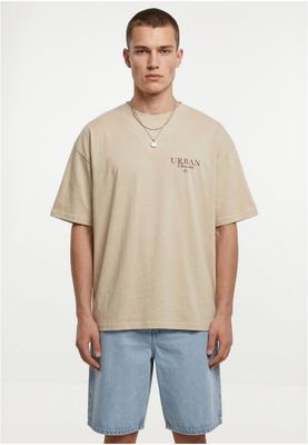 T-shirt för herr med logotyp bröst – vit sand