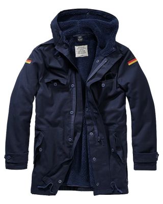 BW parka with teddy lining