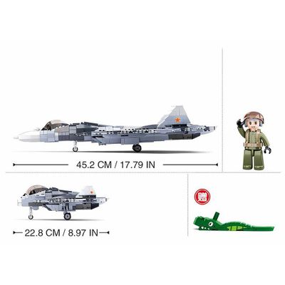 Grey white jet fighter 2in1 - Sluban - M38-B0986
