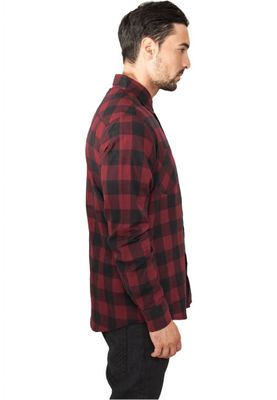 Flanellskjorta Rutig Svart/Burgundy