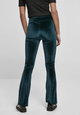 Støvlestrikkede leggings i fløjl med høj talje