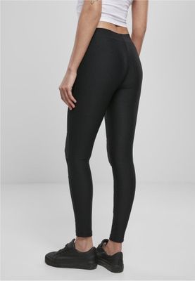 Black leggings in ribbed fabric