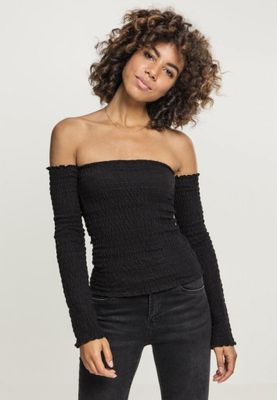 Smock top with bare shoulders ladies