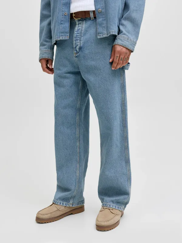 Blå snickarjeans baggy fit - ALEX
