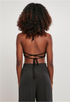 Ladies Rib Trapeze Cropped Top