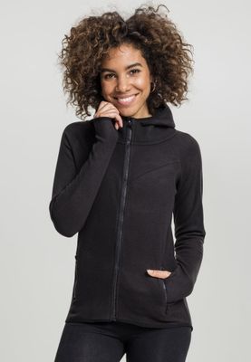 Fleece jacket lady with hood