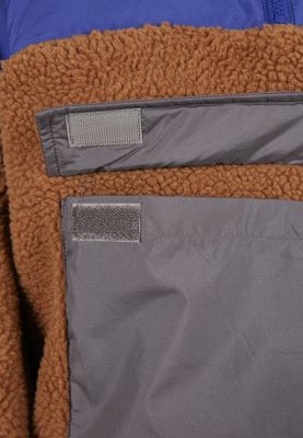 Three-tone teddy jacket for women