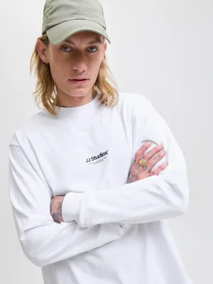 Avslappnad T-shirt med Långa Ärmar