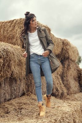 Marsh Lake Teddy Parka Olive - Ladies