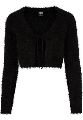 Ladies Tied Cropped Feather Cardigan