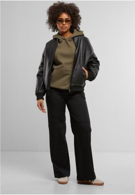 Ladies Loose Brushed Fleece Hoody