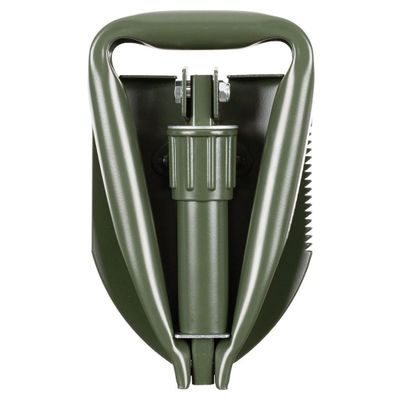 Mini foldable shovel 3-part od green
