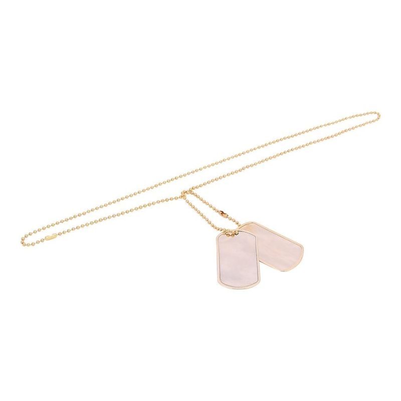 Dog tags necklace - gold colored