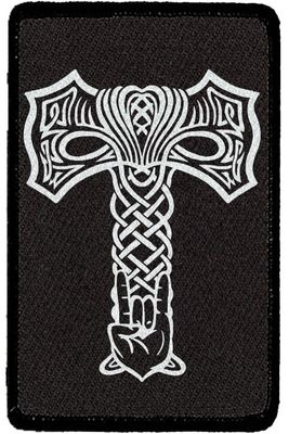 Rocking Mjolnir - fabric patch with velcro